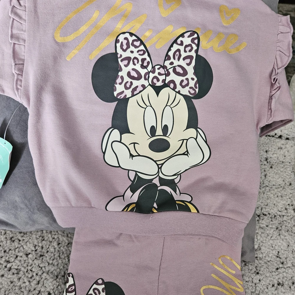 NWT Minnie Mouse Kids Jogger Set - Purple